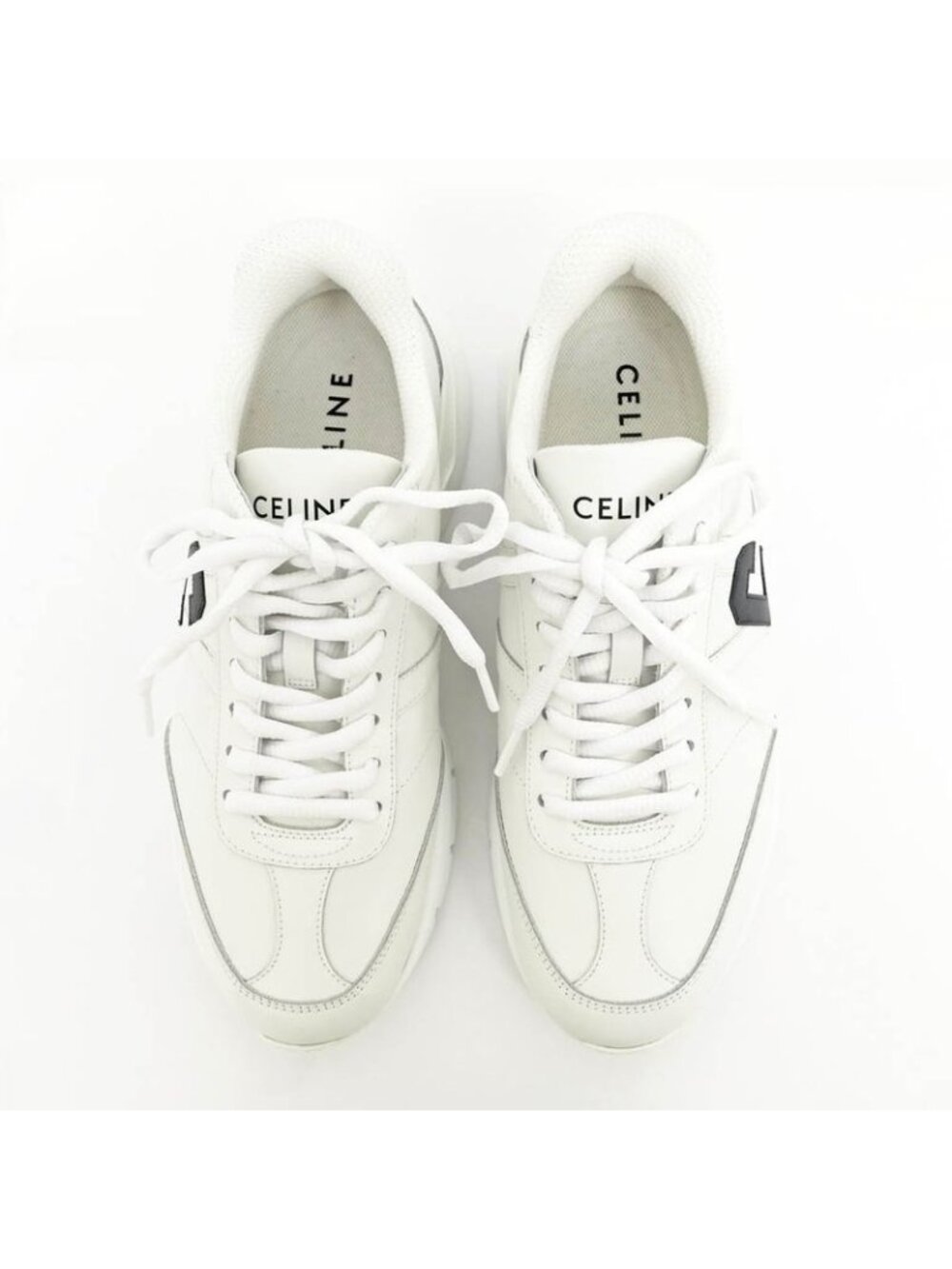 Celine Sneakers White Black 35929 Size 39 Shoes - Picture 7 of 10